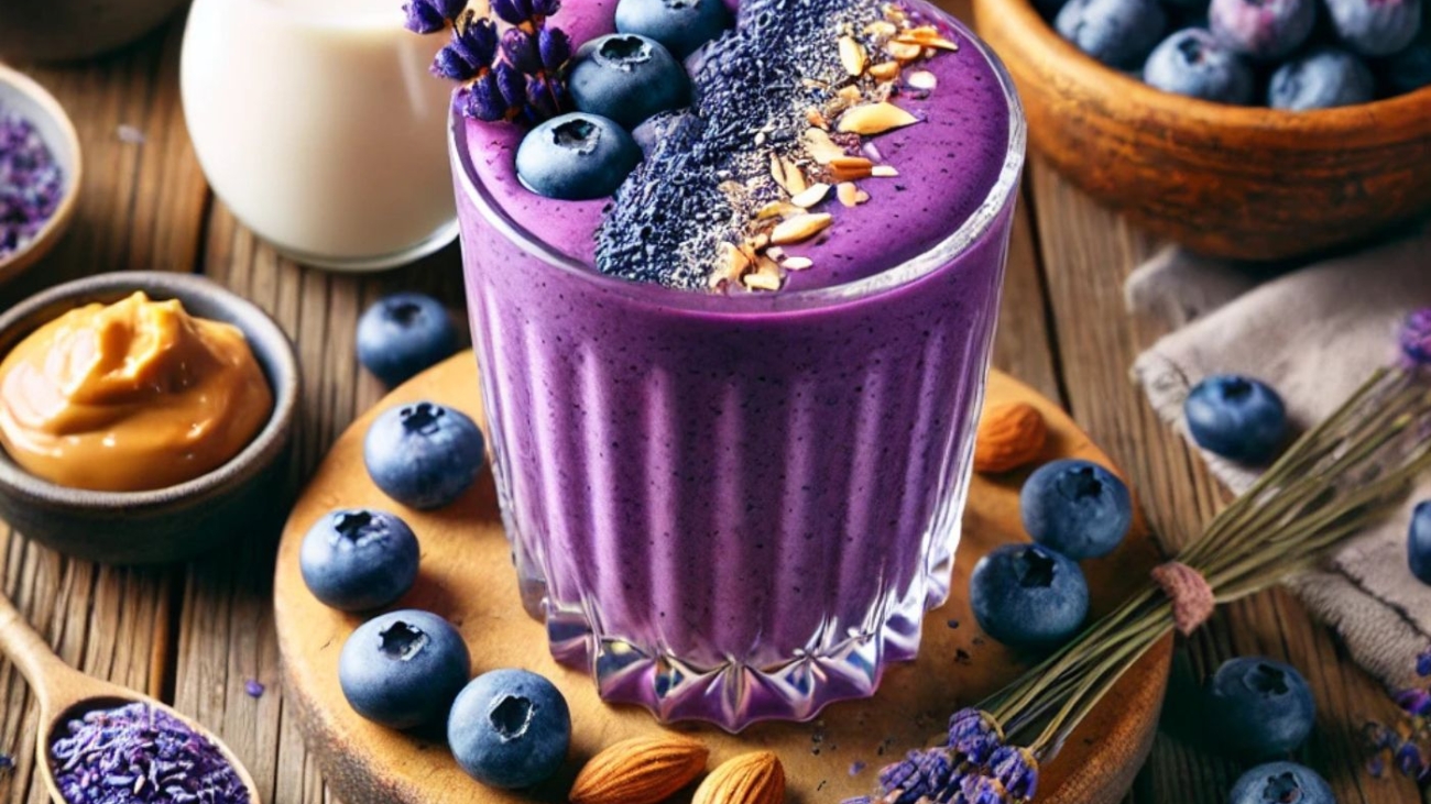 Blaubeer-lavendel-smoothie