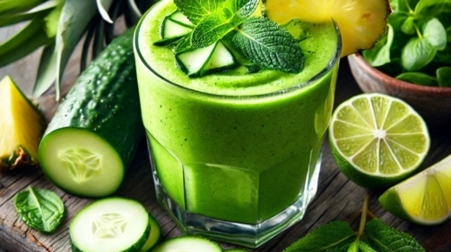 Minz-Ananas-Smoothie